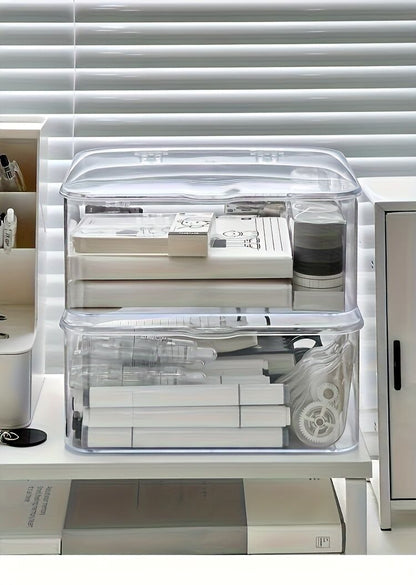 Acrylic Storage Box with Flip-Top Lid | Dustproof, Odor-Resistant, Transparent, Space-Saving, Modern Style, V1102-YKLSNH001