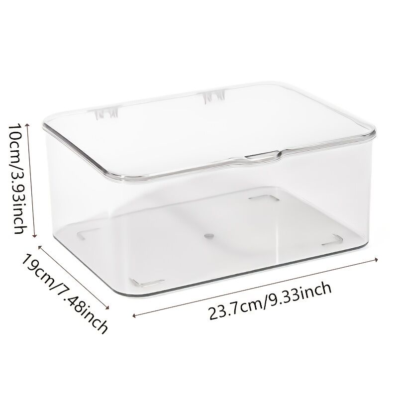 Acrylic Storage Box with Flip-Top Lid | Dustproof, Odor-Resistant, Transparent, Space-Saving, Modern Style, V1102-YKLSNH001