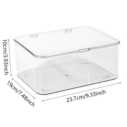 Acrylic Storage Box with Flip-Top Lid | Dustproof, Odor-Resistant, Transparent, Space-Saving, Modern Style, V1102-YKLSNH001