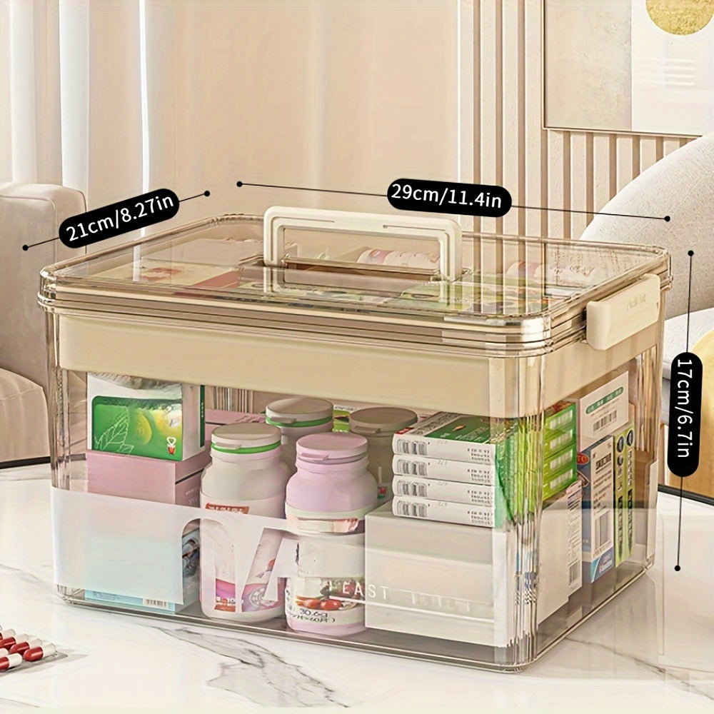 Multi-Layer Large Capacity Home Medicine Box|Compartment Storage for Emergency & Backup, Shockproof Design V1102-YXSNH002
