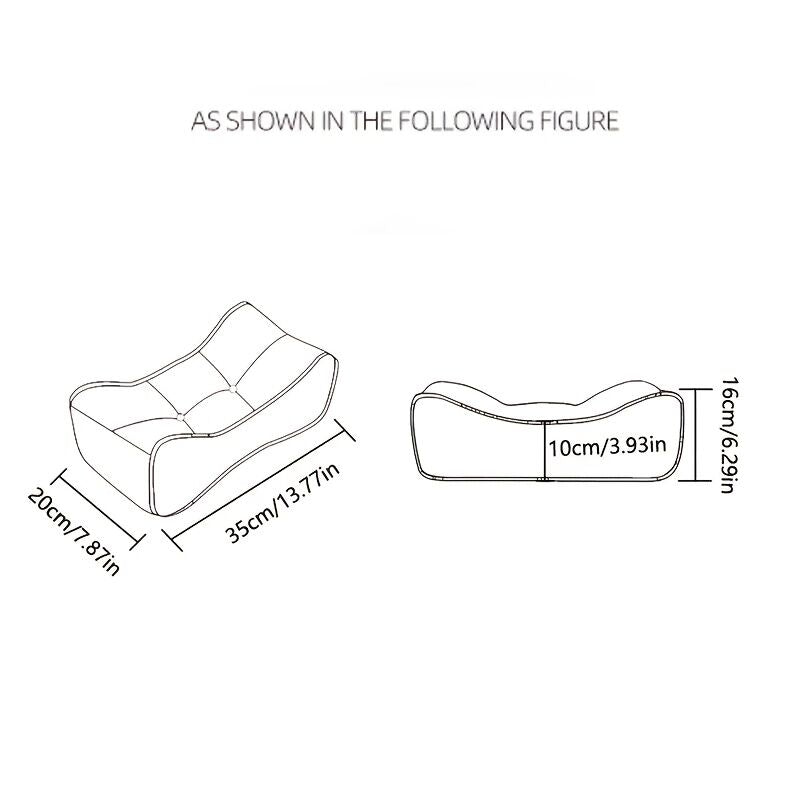 haze blue**Cloud-Touch Chenille Multi-Function Lumbar Pillow: Supports Long-Hour Sitting, Removable & V1102-YZ001