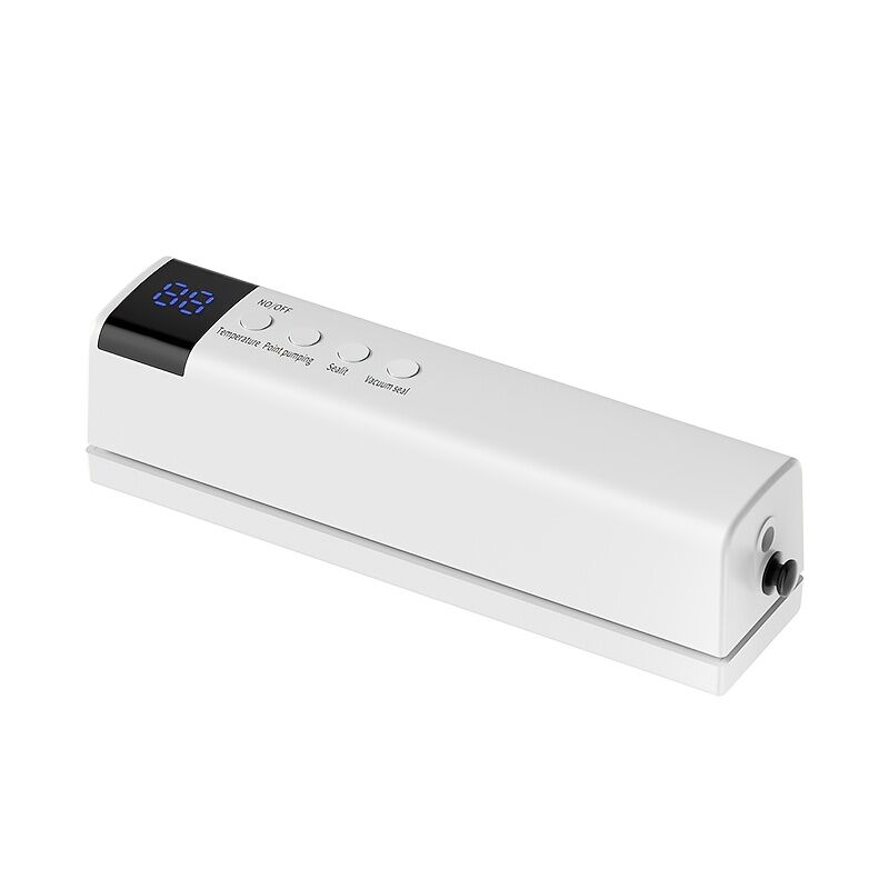 **1pc white Portable Wireless Vacuum Sealer|USB Charging Compact Design, One-Touch Sealing for Long-Lasting V1102-ZKFKJ001