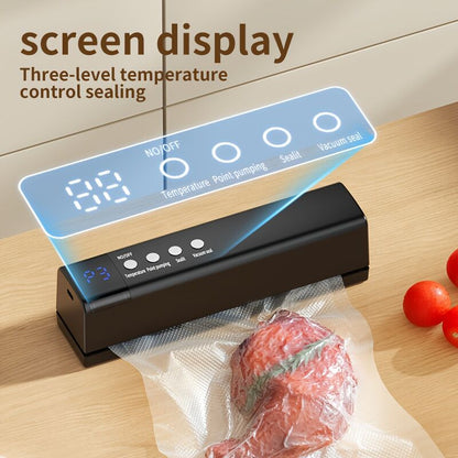 **1pc black Portable Wireless Vacuum Sealer|USB Charging Compact Design, One-Touch Sealing for Long-Lasting V1102-ZKFKJ002