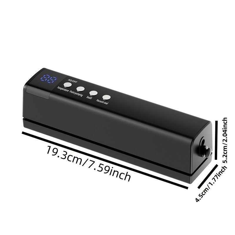 **1pc black Portable Wireless Vacuum Sealer|USB Charging Compact Design, One-Touch Sealing for Long-Lasting V1102-ZKFKJ002