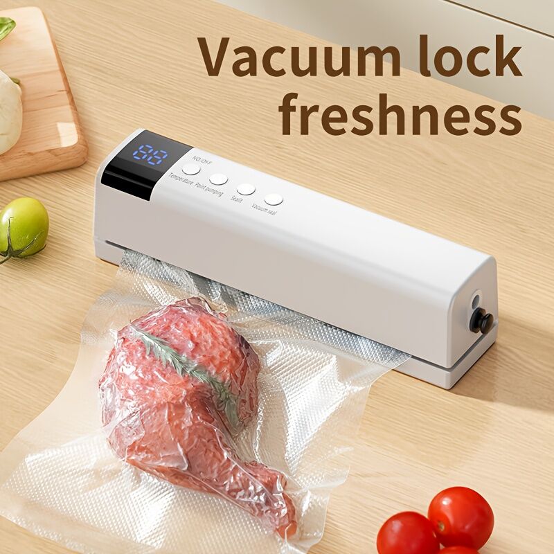 **1pc black Portable Wireless Vacuum Sealer|USB Charging Compact Design, One-Touch Sealing for Long-Lasting V1102-ZKFKJ002