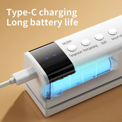 **1pc black Portable Wireless Vacuum Sealer|USB Charging Compact Design, One-Touch Sealing for Long-Lasting V1102-ZKFKJ002