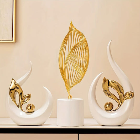 Platinum Ceramic "New Life" Sculpture: Symbolizing growth through the form of a sprouting seed, inspiring V1102-ZZJJGSBJ001