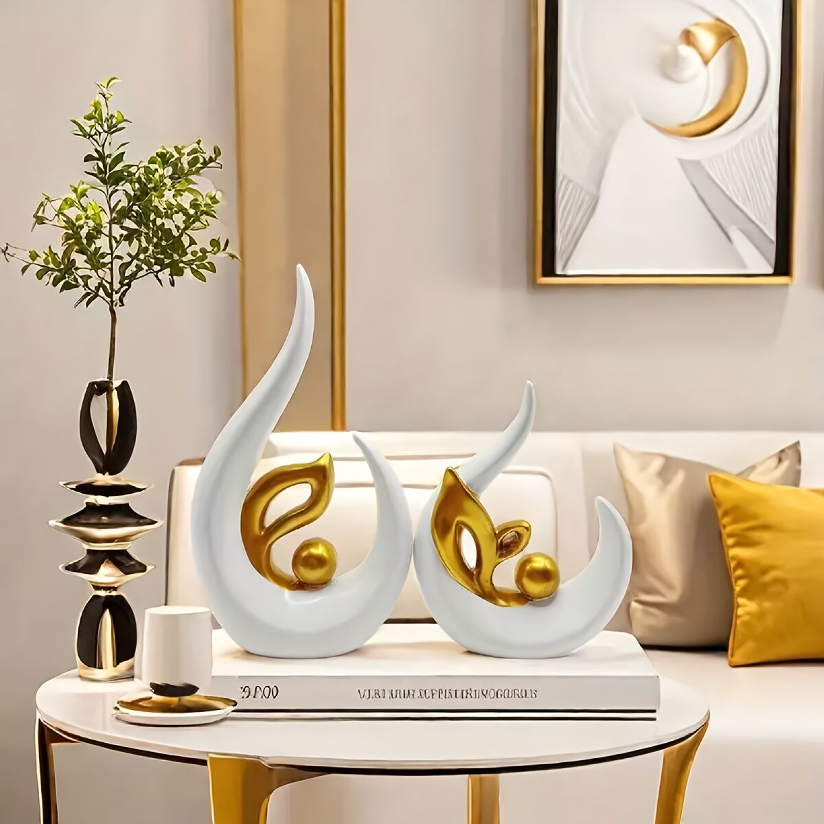 Platinum Ceramic "New Life" Sculpture: Symbolizing growth through the form of a sprouting seed, inspiring V1102-ZZJJGSBJ001