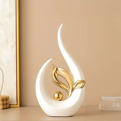 Platinum Ceramic "New Life" Sculpture: Symbolizing growth through the form of a sprouting seed, inspiring V1102-ZZJJGSBJ001