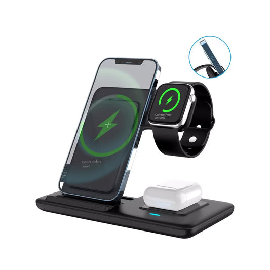 Multi-device 3-in-1 Foldable Wireless Charging Station | iWatch Series 9 8 7 6 SE 5 4 3 2, Ultra Airpods Pro V1105-YACDQ-002