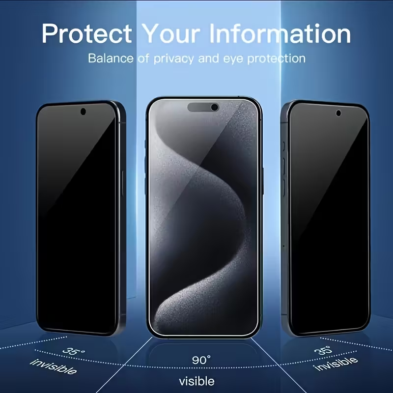 iPhone 15 Pro Max - 4-pack Full-screen Privacy Steel-Clad Glass Film V1105-YAFKM-005