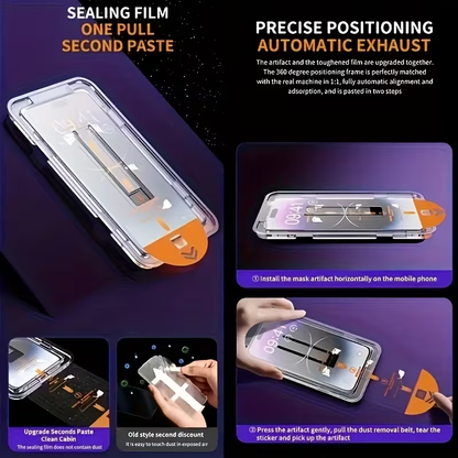 iPhone 13 - 4-pack Full-screen Privacy Steel-Clad Glass Film V1105-YAFKM-014