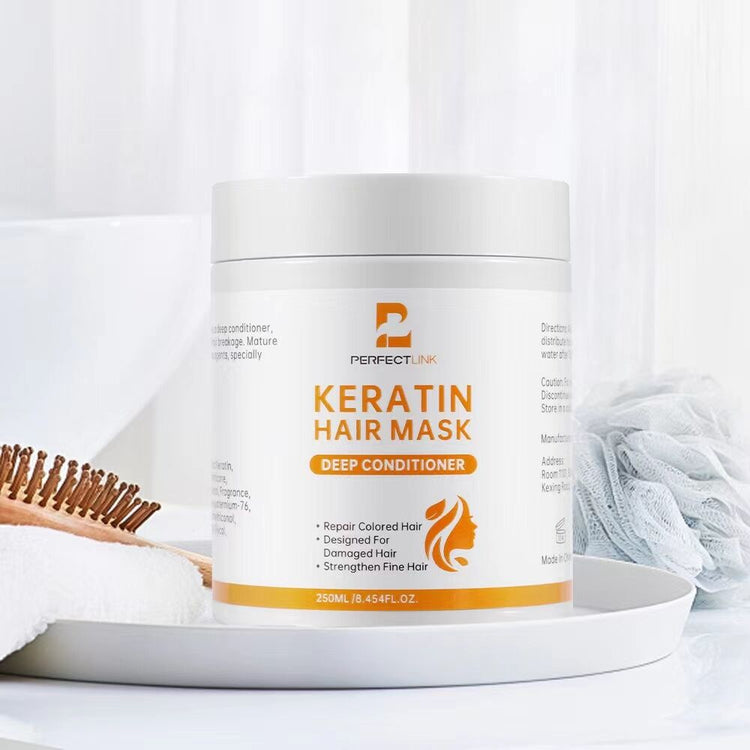 250ml Keratin Hair Care and Repair Mask: Deeply repair damaged hair, Rebuild hair structure, professional V1105-YAHF-01