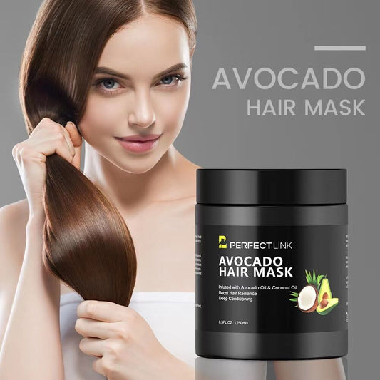 250ml Avocado & Coconut Oil Nourishing Hair Mask: Deeply moisturizing and nourishing, radiating natural V1105-YAHF-02