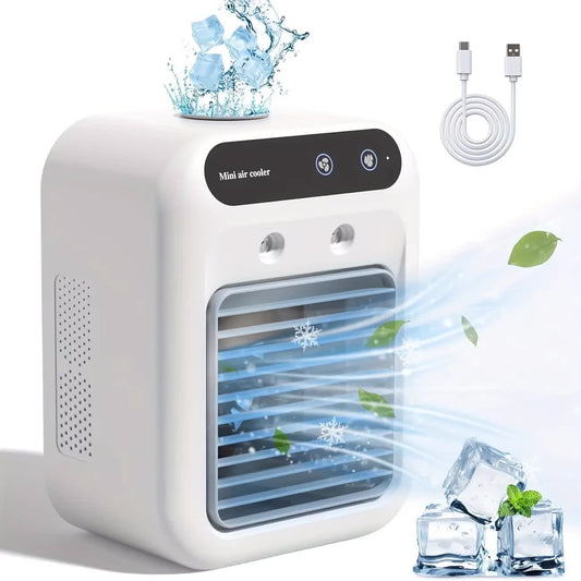 USB desktop fan and air cooler - Portable personal cooling fan, operates with USB power supply, suitable for V1105-YAKT-001