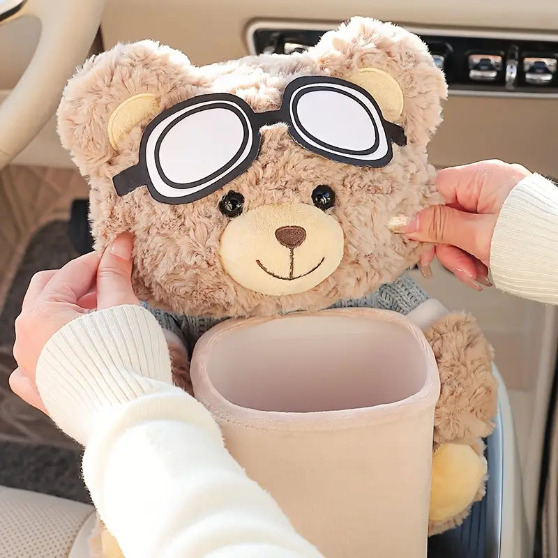 A cute car tissue holder and trash can in one, a creative car storage rack, and a car handrail for storing V1105-YALJT-001