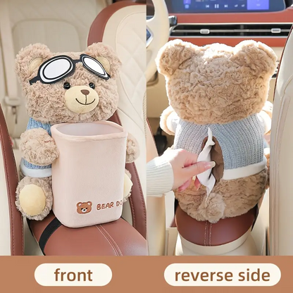 A cute car tissue holder and trash can in one, a creative car storage rack, and a car handrail for storing V1105-YALJT-001