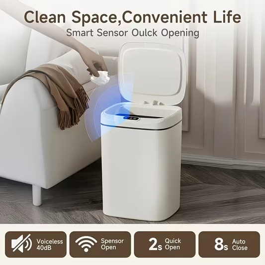 Intelligent sensor trash can, silent and gradual descent - odor-proof, multiple capacity options (14 liters), V1105-YALJT-002