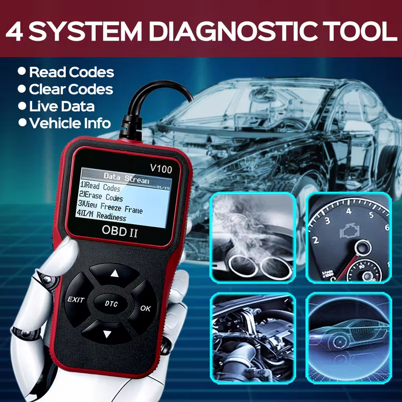 Automobile OBD2 Fault Diagnosis Instrument, engine fault code Reader, suitable for all OBD II models in V1105-YAOBD-01