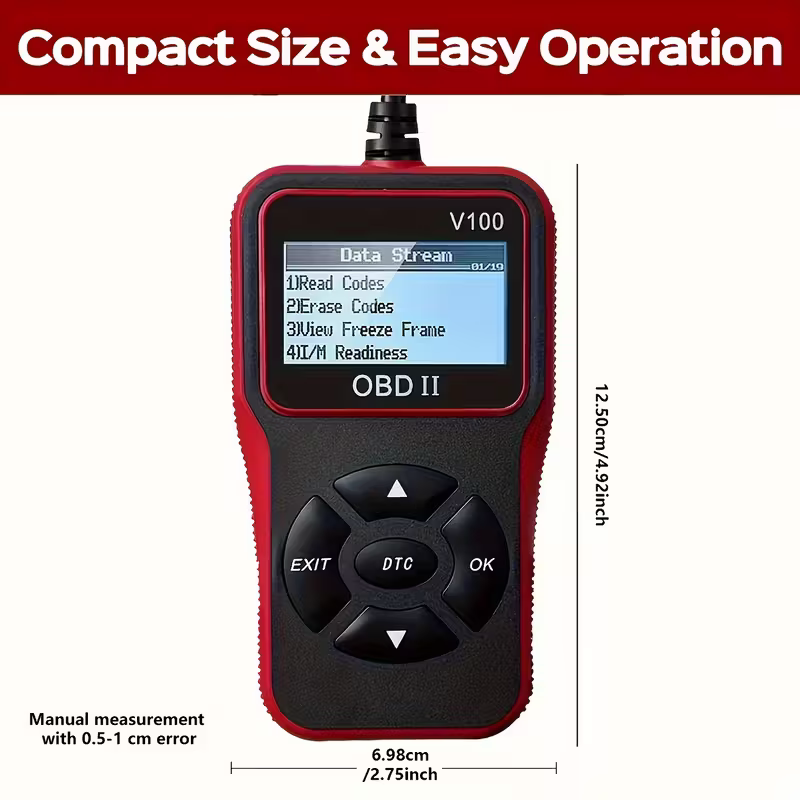 Automobile OBD2 Fault Diagnosis Instrument, engine fault code Reader, suitable for all OBD II models in V1105-YAOBD-01