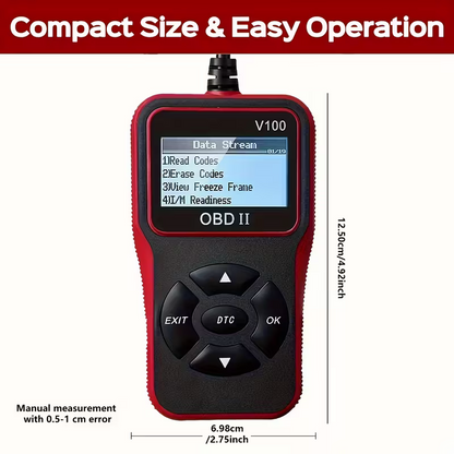 Automobile OBD2 Fault Diagnosis Instrument, engine fault code Reader, suitable for all OBD II models in V1105-YAOBD-01