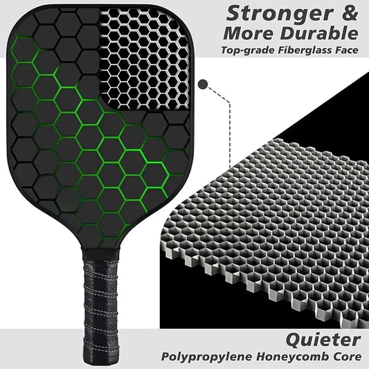 2 rackets, 4 balls, Pidike racket set (yellow), fiberglass graphite Pidike racket set, ball equipment V1105-YAPKQP-02