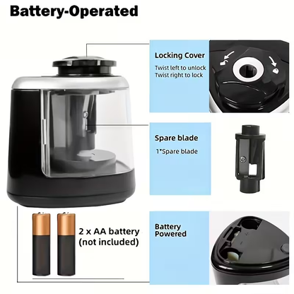 Electric pencil sharpener, Desktop automatic pencil sharpener, Office supplies V1105-YAQB-001