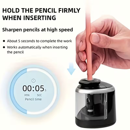 Electric pencil sharpener, Desktop automatic pencil sharpener, Office supplies V1105-YAQB-001