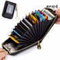 Casual style multi-compartment zipper wallet: Cards and loose change are neatly sorted V1105-YAQB-01