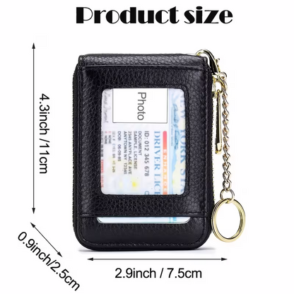 Casual style multi-compartment zipper wallet: Cards and loose change are neatly sorted V1105-YAQB-01