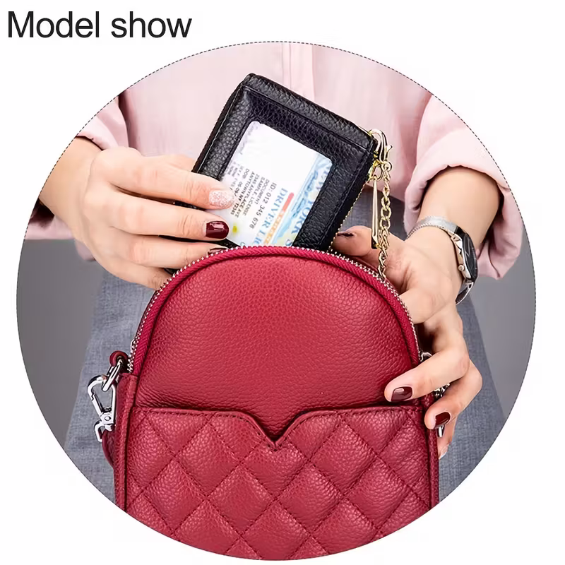 Casual style multi-compartment zipper wallet: Cards and loose change are neatly sorted V1105-YAQB-01