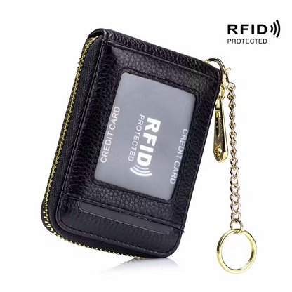 Casual style multi-compartment zipper wallet: Cards and loose change are neatly sorted V1105-YAQB-01