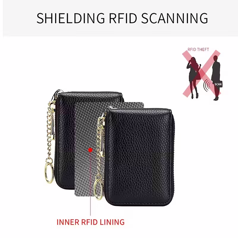 Casual style multi-compartment zipper wallet: Cards and loose change are neatly sorted V1105-YAQB-01