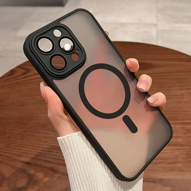 iPhone 14 Pro - High-end Magnetic Silicone Protective Case | Matte Semi-transparent Design | Anti-drop and V1105-YASJK-005