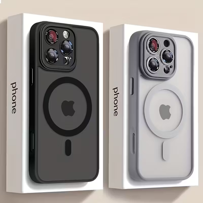 iPhone 17 Pro- High-end Magnetic Silicone Protective Case | Matte Semi-transparent Design | Anti-drop and V1105-YASJK-017