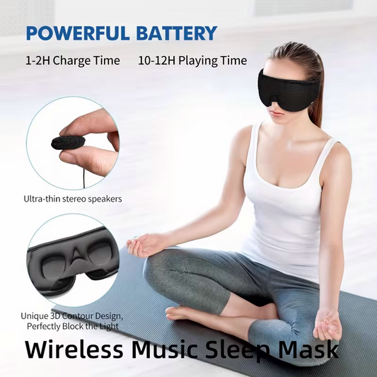 1 3D wireless sleep mask with 5.2BT headphones, the best sleep mask, Type-C charging cable built-in, wireless V1105-YASM-01