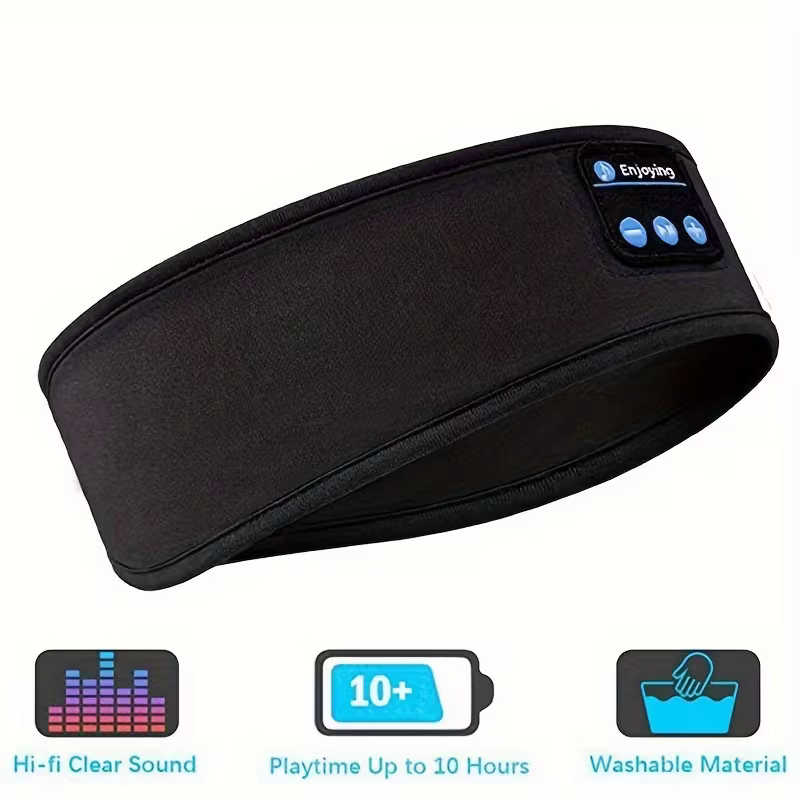 The dual-purpose wireless headphones for sleep and exercise feature a headband design that is light, thin and V1105-YASMER-01