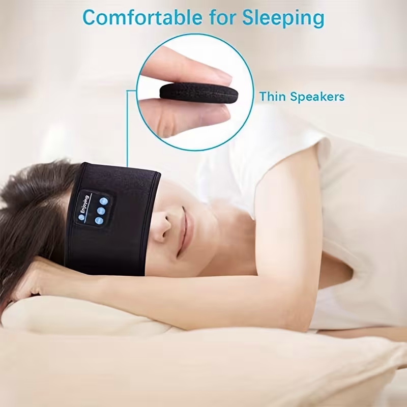 The dual-purpose wireless headphones for sleep and exercise feature a headband design that is light, thin and V1105-YASMER-02