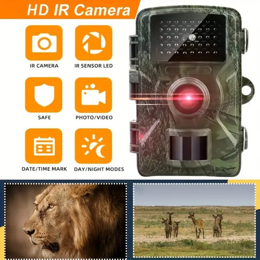 Hiking and hunting camera with night vision function, high-definition, 0.8s trigger, 120 degrees wide-angle V1105-YASXJ-001