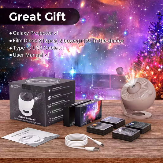 12-in-1 Constellation and Planetary arium Projector - USB power supply, modern space-themed night light with V1105-YATYY-01