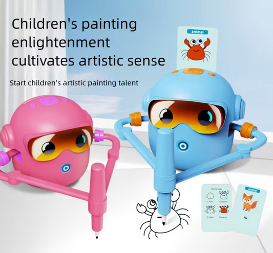Smart Children's Drawing Robot, an automatic drawing robot toy and interactive educational painting machine. V1105-YAWJ-06