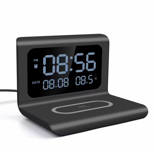 3-in-1 wireless charger, time and temperature display, bedroom desk alarm clock, iPhone 16 15 14 13 12 11 Pro V1105-YAWXCD-01