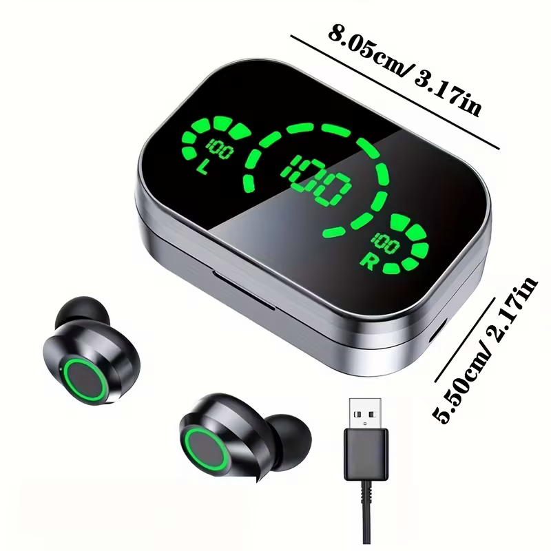 New wireless headphones mini earbuds TWS stereo headphones, compatible with both Apple and Android phones V1105-YAWXER-01