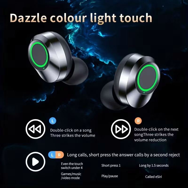 New wireless headphones mini earbuds TWS stereo headphones, compatible with both Apple and Android phones V1105-YAWXER-01