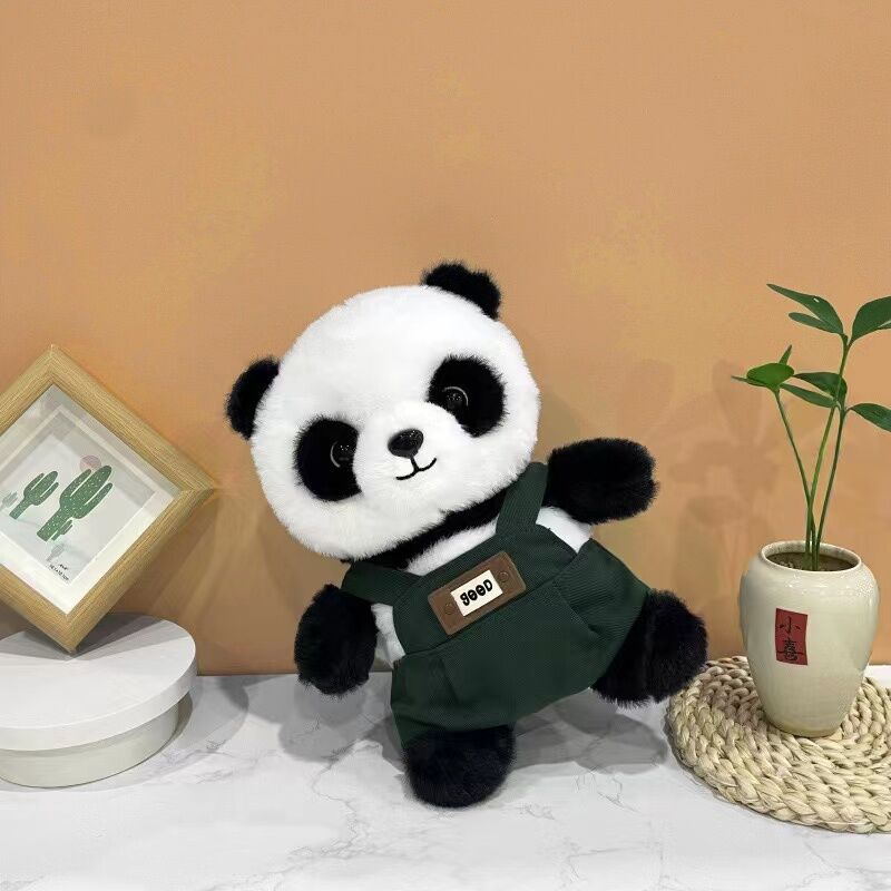 A unique Chinese panda plush toy, a simulated giant panda doll (green) V1105-YAXM-001