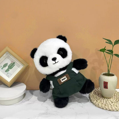 A unique Chinese panda plush toy, a simulated giant panda doll (green) V1105-YAXM-001