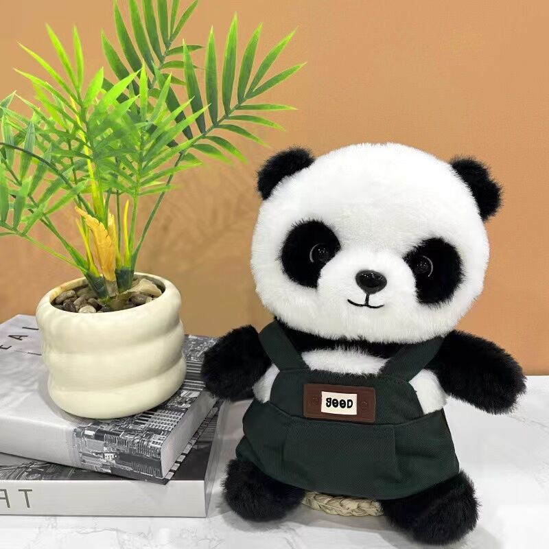 A unique Chinese panda plush toy, a simulated giant panda doll (green) V1105-YAXM-001