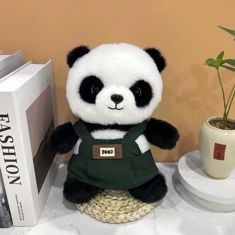 A unique Chinese panda plush toy, a simulated giant panda doll (green) V1105-YAXM-001