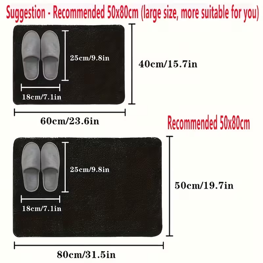 1 piece of super absorbent bathroom mat (50cm * 80cm) - Quick-drying anti-slip floor mat, soft and V1105-YAYSDD-003