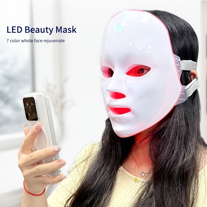 7-Color LED Light Therapy Facial Mask for Skin Rejuvenation V1106-110-91482